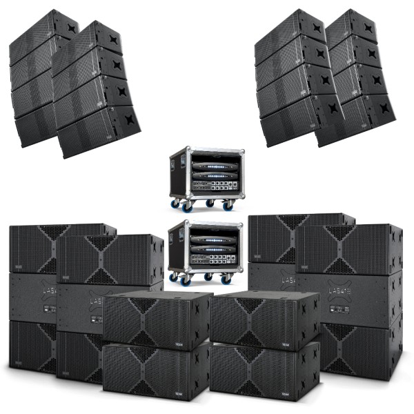 NEXT Line Array System LA212x 8x8 passiv Komplettset mit Amping
